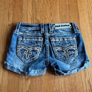 Rock Revival Distressed Blue Jean Shorts